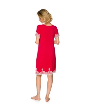 Camisón rojo y rosa vista posterior
